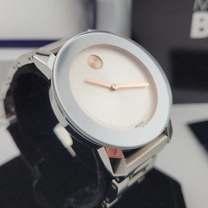 Movado White Dial Steel Women's Watch